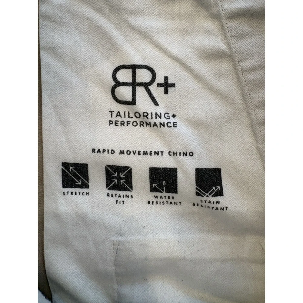 Banana Republic Aiden Fit Chino Pants Mens 36x30 Khaki Flat Front Stretch